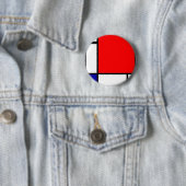 Piet Mondrian - Neoplastische Kunst Ronde Button 5,7 Cm (In situ)