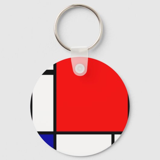 Piet Mondrian - Neoplastische Kunst Sleutelhanger (Voorkant)