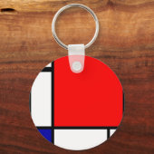Piet Mondrian - Neoplastische Kunst Sleutelhanger (Voorkant)