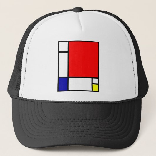 Piet Mondrian - Neoplastische Kunst Trucker Pet (Voorkant)
