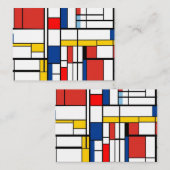 Piet Mondrian Notitiekaartje (Voorkant / Achterkant)