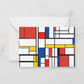 Piet Mondrian Notitiekaartje (Voorkant)