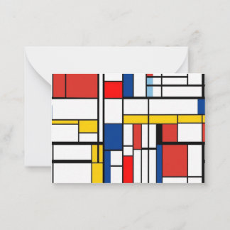 Piet Mondrian Notitiekaartje