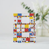 piet-mondrian, overwinning.boogie-woogie briefkaart (Staand voorkant)