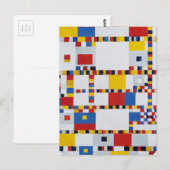 piet-mondrian, overwinning.boogie-woogie briefkaart (Voorkant / Achterkant)