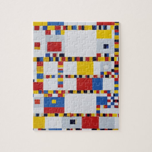 piet-mondrian, overwinning.boogie-woogie legpuzzel (Verticaal)