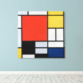 Piet Mondrian Red, Yellow, Blue en Black (1921) Canvas Afdruk (Insitu (Houten vloer))