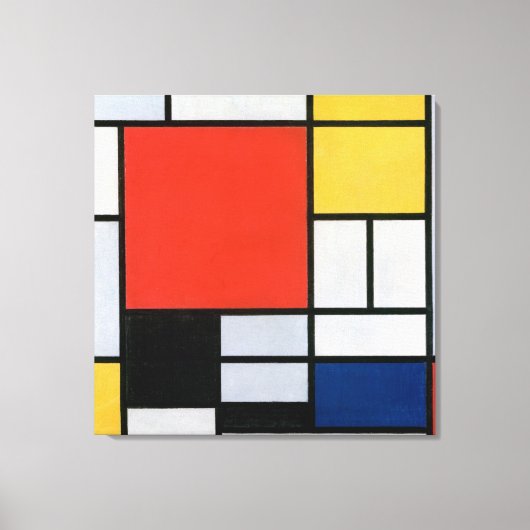 Piet Mondrian Red, Yellow, Blue en Black (1921) Canvas Afdruk (Voorkant)