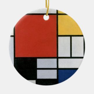Piet Mondrian Rood Blauw Geel Abstracte Kunst Keramisch Ornament