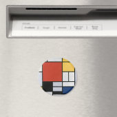 Piet Mondrian Rood Blauw Geel Abstracte Kunst Magneet (Insitu (Vaatwasser))