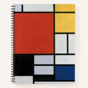 Piet Mondrian Rood Blauw Geel Abstracte Kunst Notitieboek