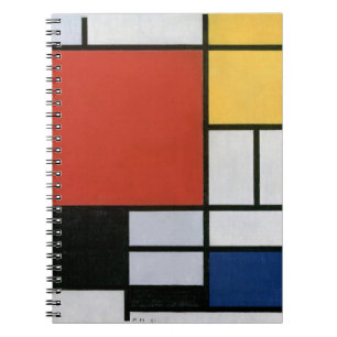 Piet Mondrian Rood Blauw Geel Abstracte Kunst Notitieboek