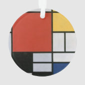 Piet Mondrian Rood Blauw Geel Abstracte Kunst Ornament (achterkant)
