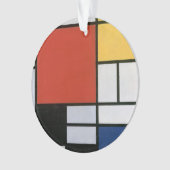 Piet Mondrian Rood Blauw Geel Abstracte Kunst Ornament (voorkant)