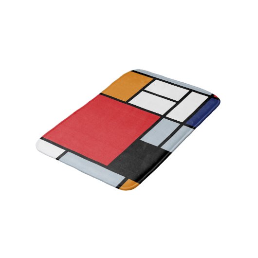 Piet Mondrian - Samenstelling met Grote Rode Plane Badmat (Gekanteld)