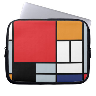 Piet Mondrian - Samenstelling met Grote Rode Plane Laptop Sleeve