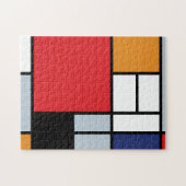 Piet Mondrian - Samenstelling met Grote Rode Plane Legpuzzel (Horizontaal)