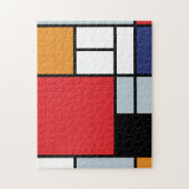 Piet Mondrian - Samenstelling met Grote Rode Plane Legpuzzel (Verticaal)