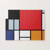 Piet Mondrian - Samenstelling met Grote Rode Plane Legpuzzel (Horizontaal)