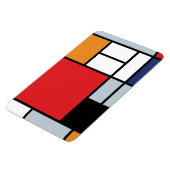 Piet Mondrian - Samenstelling met Grote Rode Plane Magneet (Linkerzijde)