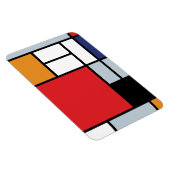 Piet Mondrian - Samenstelling met Grote Rode Plane Magneet (Rechterzijde)