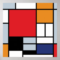 Piet Mondrian - Samenstelling met Grote Rode Plane