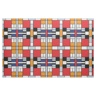 Piet Mondrian - Samenstelling met Grote Rode Plane Stof