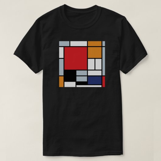 Piet Mondrian - Samenstelling met Grote Rode Plane T-shirt (Design voorkant)