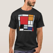Piet Mondrian - Samenstelling met Grote Rode Plane T-shirt (Voorkant)
