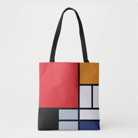 Piet Mondrian - Samenstelling met Grote Rode Plane Tote Bag (Voorkant)