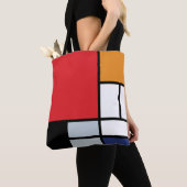 Piet Mondrian - Samenstelling met Grote Rode Plane Tote Bag (Dichtbij)