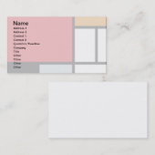 Piet Mondrian - Samenstelling met Grote Rode Plane Visitekaartje (Voorkant / Achterkant)