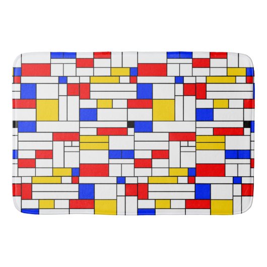 Piet Mondrian stijl abstracte kunst Badmat (Voorkant)
