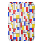 Piet Mondrian stijl abstracte kunst Badmat (Voorkant Verticaal)