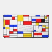 Piet Mondrian stijl abstracte kunst Bureaumat (Keyboard & Muis)