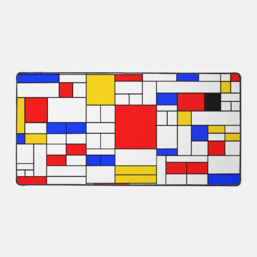 Piet Mondrian stijl abstracte kunst Bureaumat (Voorkant)
