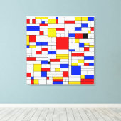 Piet Mondrian stijl abstracte kunst Canvas Afdruk (Insitu (Houten vloer))