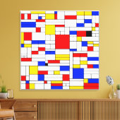Piet Mondrian stijl abstracte kunst Canvas Afdruk (Insitu (Woonkamer))
