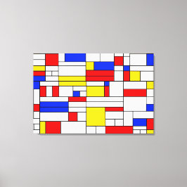 Piet Mondrian stijl abstracte kunst canvas print
