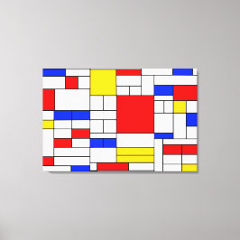 Piet Mondrian stijl abstracte kunst canvasprint Canvas Afdruk
