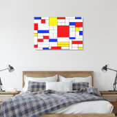 Piet Mondrian stijl abstracte kunst canvasprint Canvas Afdruk (Insitu (Slaapkamer))