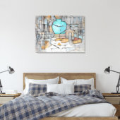 Piet Mondrian stille Life with Gingerpot II Canvas Afdruk (Insitu (Slaapkamer))