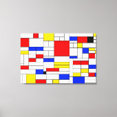 Piet Mondrian Style Abstract Art Canvas afdrukken (Voorkant)