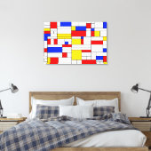Piet Mondrian Style Abstract Art Canvas afdrukken (Insitu (Slaapkamer))