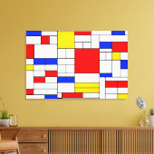 Piet Mondrian Style Abstract Art Canvas afdrukken (Insitu (Woonkamer))