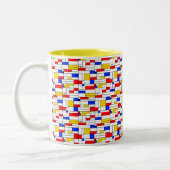 Piet Mondrian Style Abstracte Art Coffee-Mok Tweekleurige Koffiemok (Links)