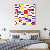 Piet Mondrian Style Abstracte kunst Canvas Afdruk (Insitu (Slaapkamer))