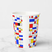 Piet Mondrian Style Abstracte kunst Papieren Bekers (Links)