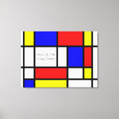 Piet Mondrian Style Art Quote of Jouw tekst Canvas Afdruk (Voorkant)