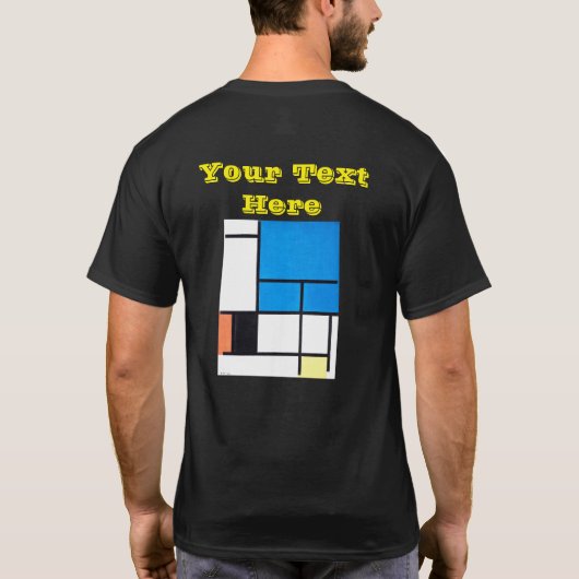 Piet Mondrian T-shirt (Achterkant)
